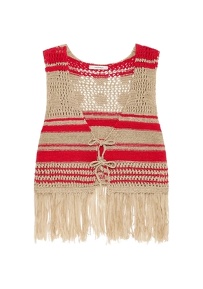 MALIPARMI stiped waistcoat - Neutrals