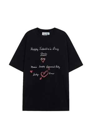 Marge Sherwood x Peanuts lettering-print T-shirt - Black