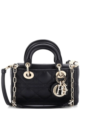 Christian Dior Pre-Owned Lady D-Joy Bag Cannage Quilt Lambskin Micro satchel - Black