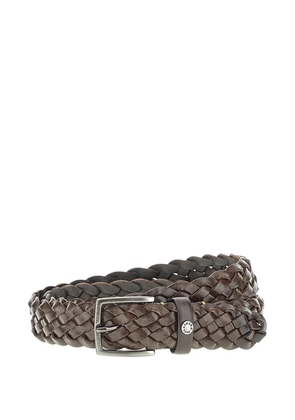 Paul & Shark braided leather belt - Brown