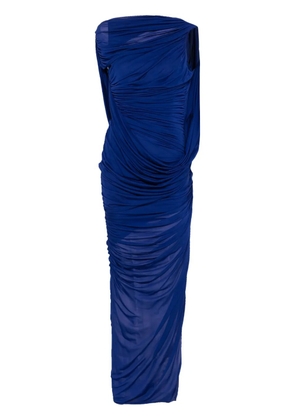 Mugler draped backless gown - Blue
