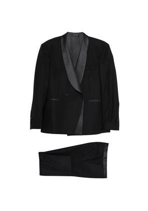 Tagliatore satin-trim suit - Blue