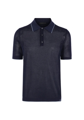 Prada buttoned short-sleeve polo shirt - Blue