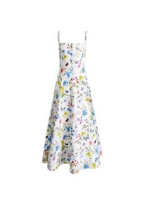 alice + olivia Polly flared midi dress - White