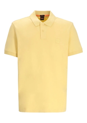 BOSS logo-patch polo shirt - Yellow