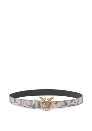 PINKO bird-buckle patterned belt - Grey