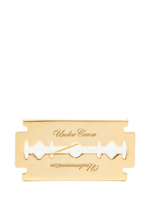 Undercover logo-debossed brooch - Gold