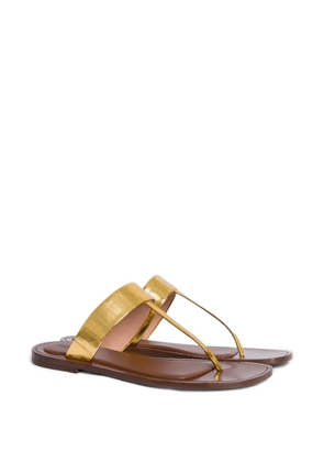 Alberta Ferretti metallic thong sandals - Gold