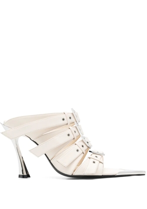 Mugler 95mm Fang sandals - Neutrals