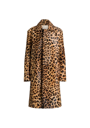 Alberta Ferretti leopard print coat - Brown