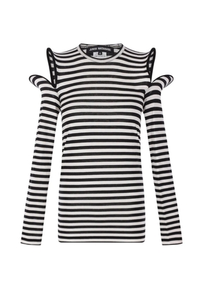 Junya Watanabe cut-shoulder T-shirt - Black