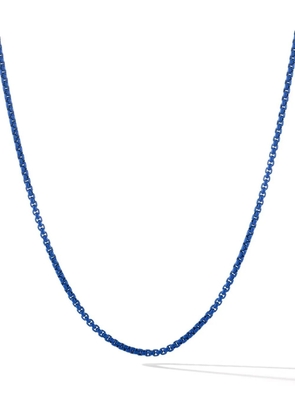 David Yurman sterling silver Box Chain necklace (2.7mm) - Blue