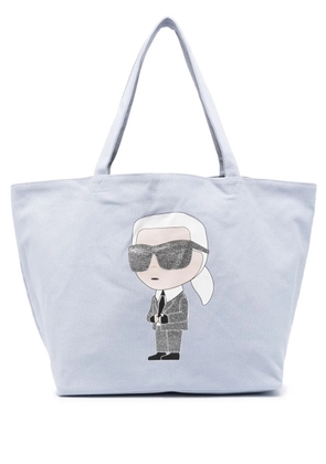 Karl Lagerfeld K/Ikonik 2.0 canvas tote bag - Blue