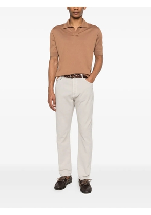 Lardini collar polo - Brown