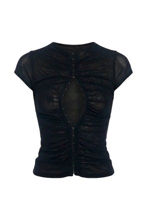 AXEL 113 Gia ruched cutout top - Black