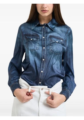 LIU JO long-sleeve pocket shirt - Blue