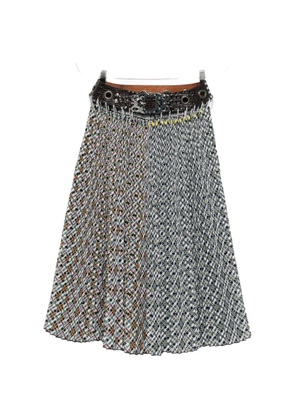 Chopova Lowena Raider belt print midi skirt - Grey
