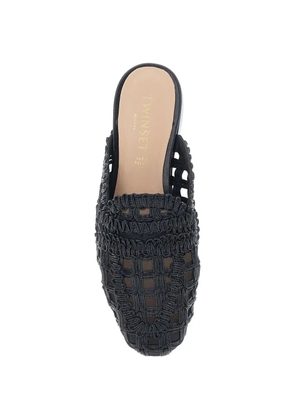 TWINSET woven mules - Black