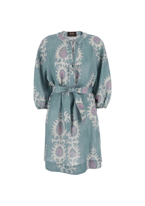 Bazar Deluxe pattern tie dress - Blue