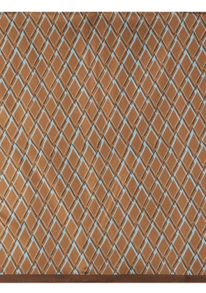 slowear geometric-pattern silk scarf - Neutrals
