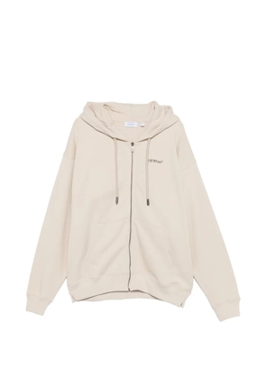 Off-White hooded zip sweatshirt - Neutrals