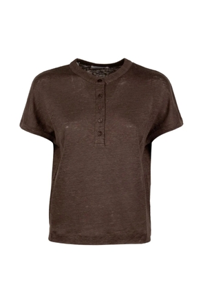 Kangra buttoned T-shirt - Brown