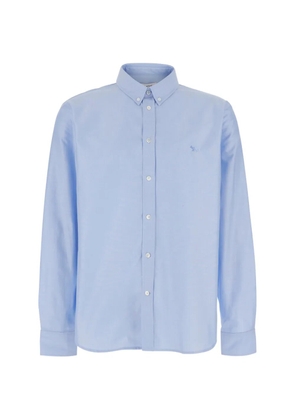 Maison Kitsuné embroidered buttoned shirt - Blue