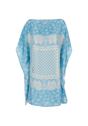 MANTERO 1902 printed dress - Blue