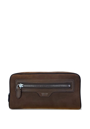 TOM FORD suede clutch bag - Brown