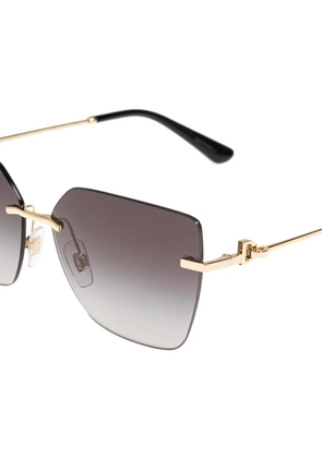 Dolce & Gabbana geometric-frame rimless sunglasses - Grey