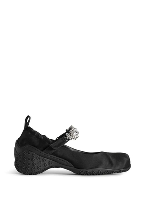 Simone Rocha flower-embellished ballet flats - Black