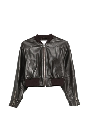 Erika Cavallini zip-up cropped jacket - Brown