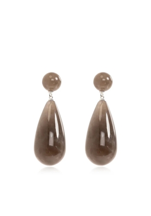 LIE STUDIO Lola smoky quartz drop earrings - Silver