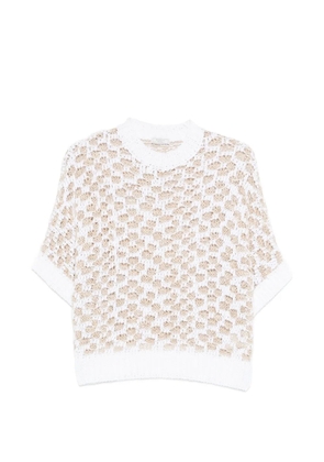 Peserico open knit sweater - White