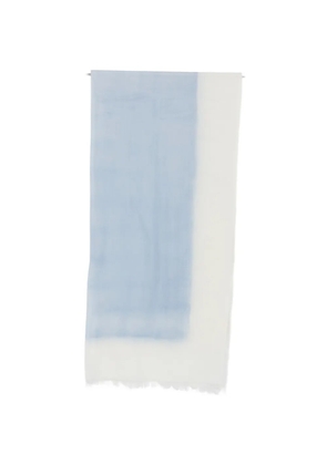 D'aniello fringed colour block scarf - Blue