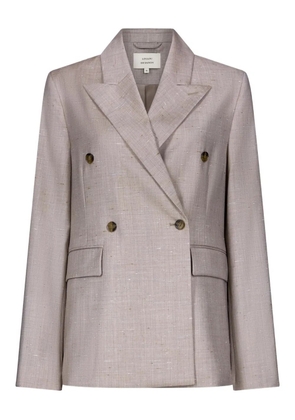 LouLou de Saison Norma double-breasted peak-lapel blazer - Neutrals