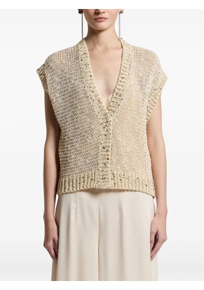 Peserico sequin-embellished cardigan - Neutrals