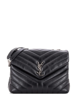 Saint Laurent Pre-Owned Loulou Matelasse Chevron Leather Medium shoulder bag - Black