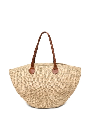 DRAGON DIFFUSION x Sovani Brunella woven braided handle tote bag - Neutrals