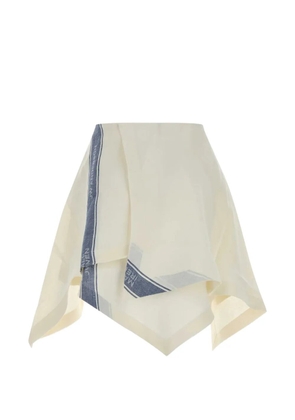 JW Anderson logo-detail mini skirt - Neutrals