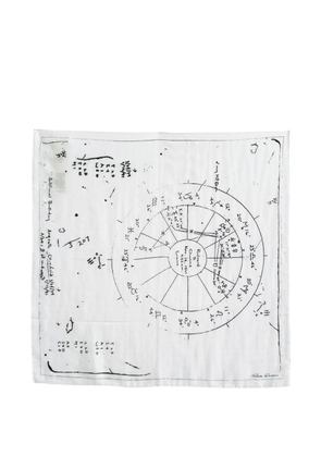 Rick Owens horoscope scarf - White