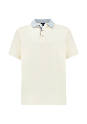 Paul & Shark striped-detail cotton polo shirt - White