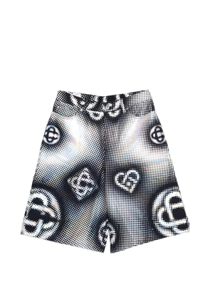 Casablanca Pearlescent Monogram shorts - Black