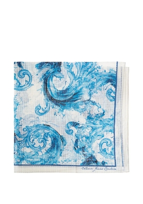 Versace Jeans Couture floral print scarf - White