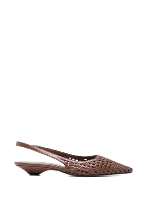 Augusta woven harper pumps - Brown