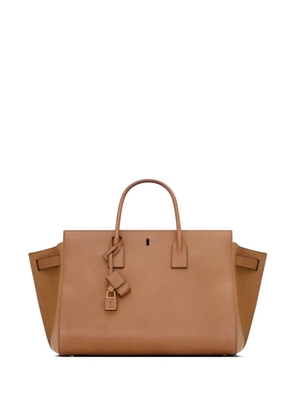 Saint Laurent Sac De Jour padlock-charm tote bag - Brown
