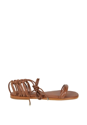 Patrizia Pepe Square Essential Fly flat sandals - Brown