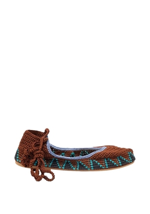 KASHURA High crochet ballet flats - Brown