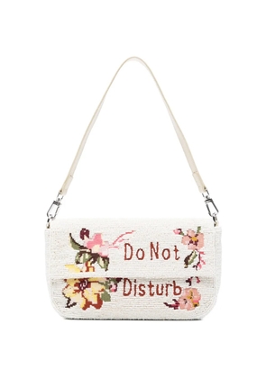STAUD Timmy floral beaded shoulder bag - White