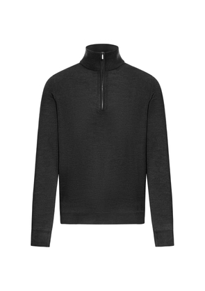Zanone half zip turtleneck sweater - Black